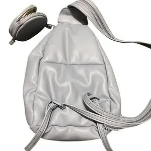 Steve Madden BJayaa Grey Convertible‎ Sling Backpack Crossbody Steven Madden Blue Multi Sling Backpack Bida Nylon Crossbody  main image 4
